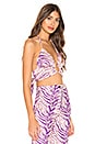view 2 of 4 Kiki Crop Top in Purple Zebra