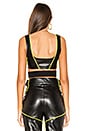view 3 of 4 Nora Faux Leather Top in Black & Yellow
