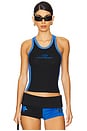 view 1 of 4 Alyse Tank in Black & Blue
