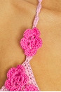 view 6 of 6 Crochet Bikini Top in Baby Pink