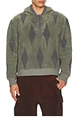 view 3 of 4 Small Argyle Towel Hoodie in Mint Whisper