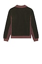 view 2 of 4 Relax Zip Up Polo Sweater in Mauve & Occher Green