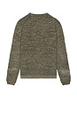view 2 of 4 Solid Crochet Crewneck Sweater in Moss Grey