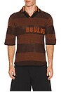 view 1 of 6 Boulder Line Polo Shirt in Rust Brown