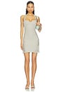 view 1 of 4 Woven Fringe Mini Dress in Silver