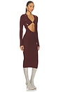 view 2 of 3 Argyle Open Dress in Rum
