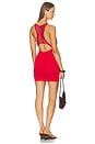 view 5 of 5 Cowl Neck Mini Dress in Red