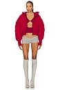 view 5 of 5 Square Puffer Jacket in Cherry