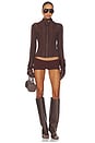 view 4 of 4 Threadline Jacket in Chocolate