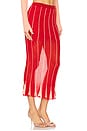 view 2 of 6 Pleating Maxi Skirt in Peach Red