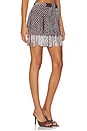 view 2 of 6 Shortline Weave Skirt in Chocolate Grid