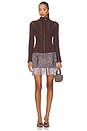 view 5 of 6 Shortline Weave Skirt in Chocolate Grid