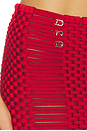 view 6 of 6 Woven Tight Micro Minii Skirt in Red