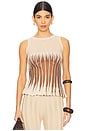 view 1 of 4 Gradflare Sleeveless Top in Cocoa Beige
