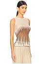 view 2 of 4 Gradflare Sleeveless Top in Cocoa Beige
