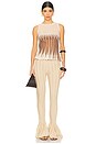 view 4 of 4 Gradflare Sleeveless Top in Cocoa Beige