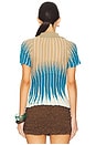 view 3 of 4 Gradflare Polo Top in Sky White Sand