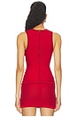view 3 of 5 Woven Tight Tank Top in Red