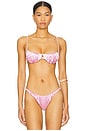 view 1 of 5 Tiny Twist Bikini Top in Pink & Blush