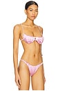view 2 of 5 Tiny Twist Bikini Top in Pink & Blush