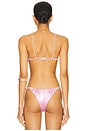 view 3 of 5 Tiny Twist Bikini Top in Pink & Blush
