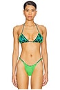 view 1 of 5 Caught Triangle Bikini Top in Turquoise