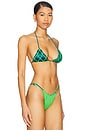 view 2 of 5 Caught Triangle Bikini Top in Turquoise