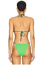 view 3 of 5 Caught Triangle Bikini Top in Turquoise