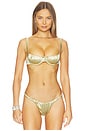 view 1 of 4 Shelly Bikini Top in Gold