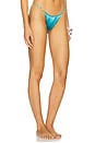 view 2 of 5 Twist String Bikini Bottom in Turquoise & Lime