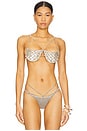 view 1 of 5 Lines Bikini Top in Silver Slate