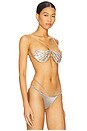 view 2 of 5 Lines Bikini Top in Silver Slate
