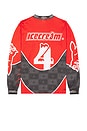 view 2 of 4 Worldwide Moto Jersey in Fiery Red
