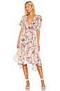 view 1 of 4 ROBE DRAPÉE CHA CHA in Peach Jaipur Floral