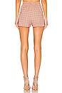 view 3 of 5 Paperbag Short in Orange Shag Plaid