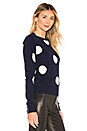 view 2 of 4 The Bardot Sweater in Navy & Linen Polka Dot