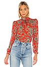 view 1 of 4 Tess Mcgill Blouse in Red Paisley