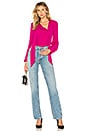 view 4 of 4 The Romantic Tie Blouse in Fuchsia