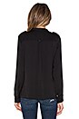 view 3 of 5 BLUSA MANGA LARGA MILITARY in Noir