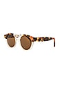 view 2 of 3 Leonard Sunglasses in Split Amber Tortoise Champagne with Brown Lenses