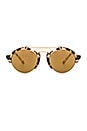 view 1 of 3 Milan II in White Tortoise with Gold Mirror Lenses