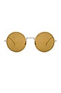 view 1 of 3 GAFAS DE SOL PORTO CERVO in Silver with Gold Mirror Lenses