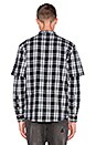 view 3 of 3 マンダリンカラーシャツ in Split Black Check