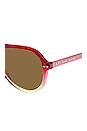 view 4 of 4 in Love Aviator in Red, Yellow & Brown