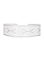 view 2 of 3 Telma Belt in White & Silver