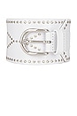 view 3 of 3 Telma Belt in White & Silver