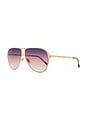 view 2 of 3 Aviator Sunglasses in Gold