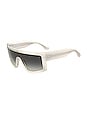 view 2 of 2 Flat Top Sunglasses in Pearled White