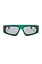 view 1 of 3 Flat Top Sunglasses in Pearled Green