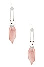 view 1 of 3 Long Earrings in Rosewood & Silver